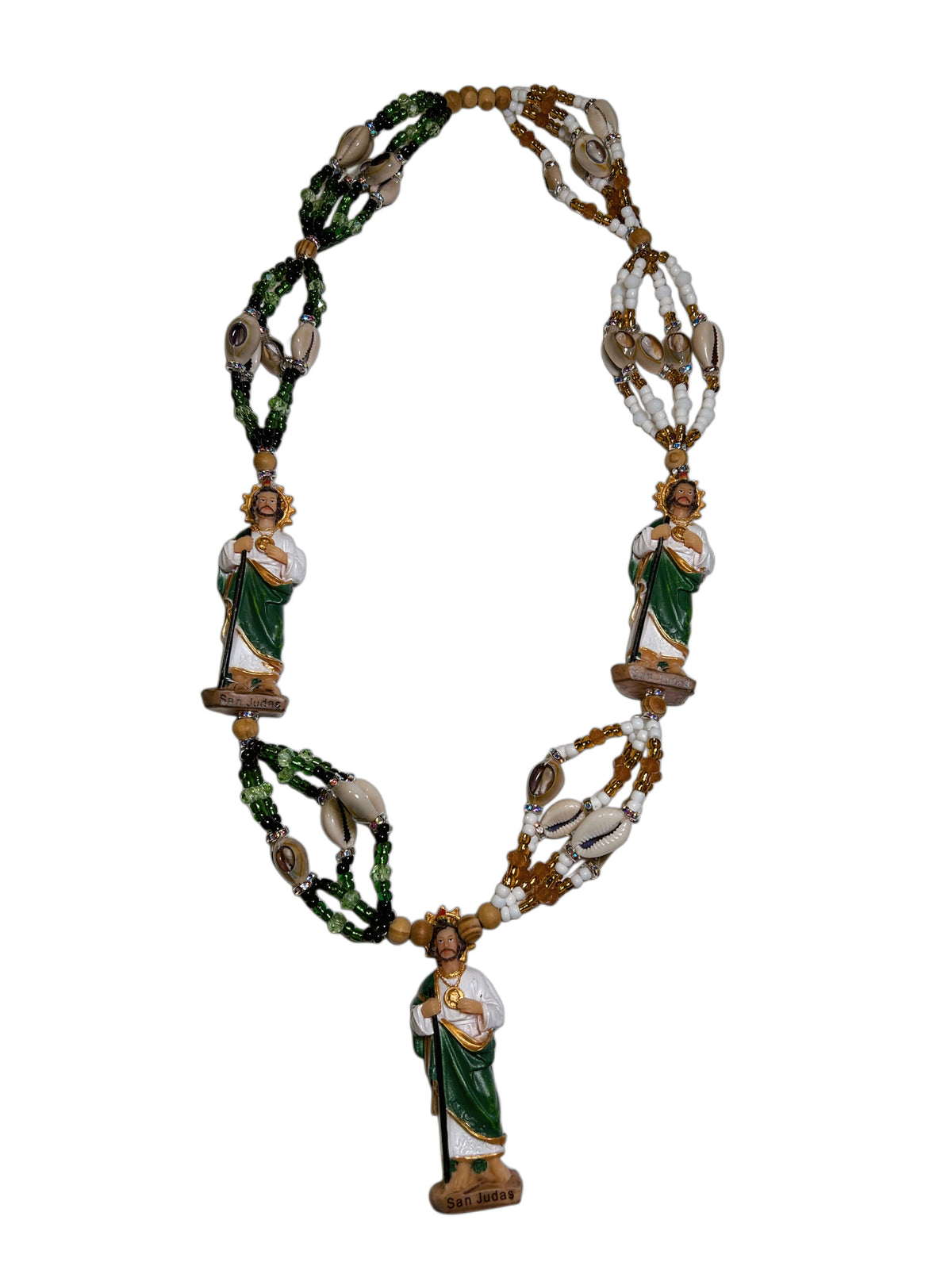 Collar con 3 San Judas Tadeo 6 Hilos