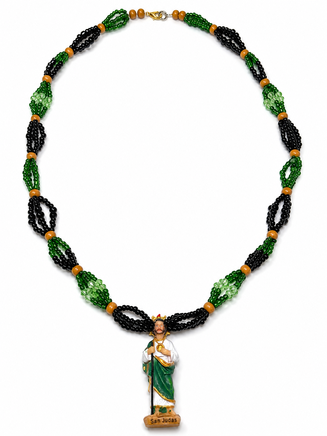 Collar Negro y Verde San Judas